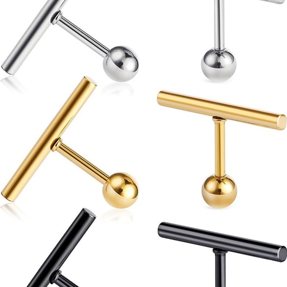 Earrings 12mm - 3 Pack Gold, Silver, Black - Picture 3 of 6